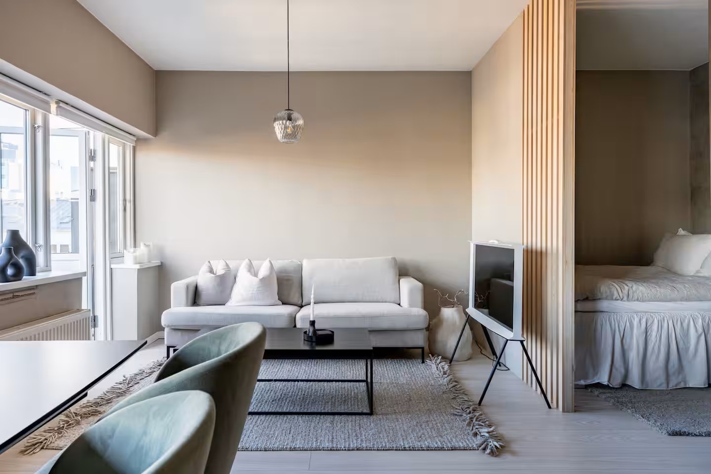 Leiligheten har gode lysforhold